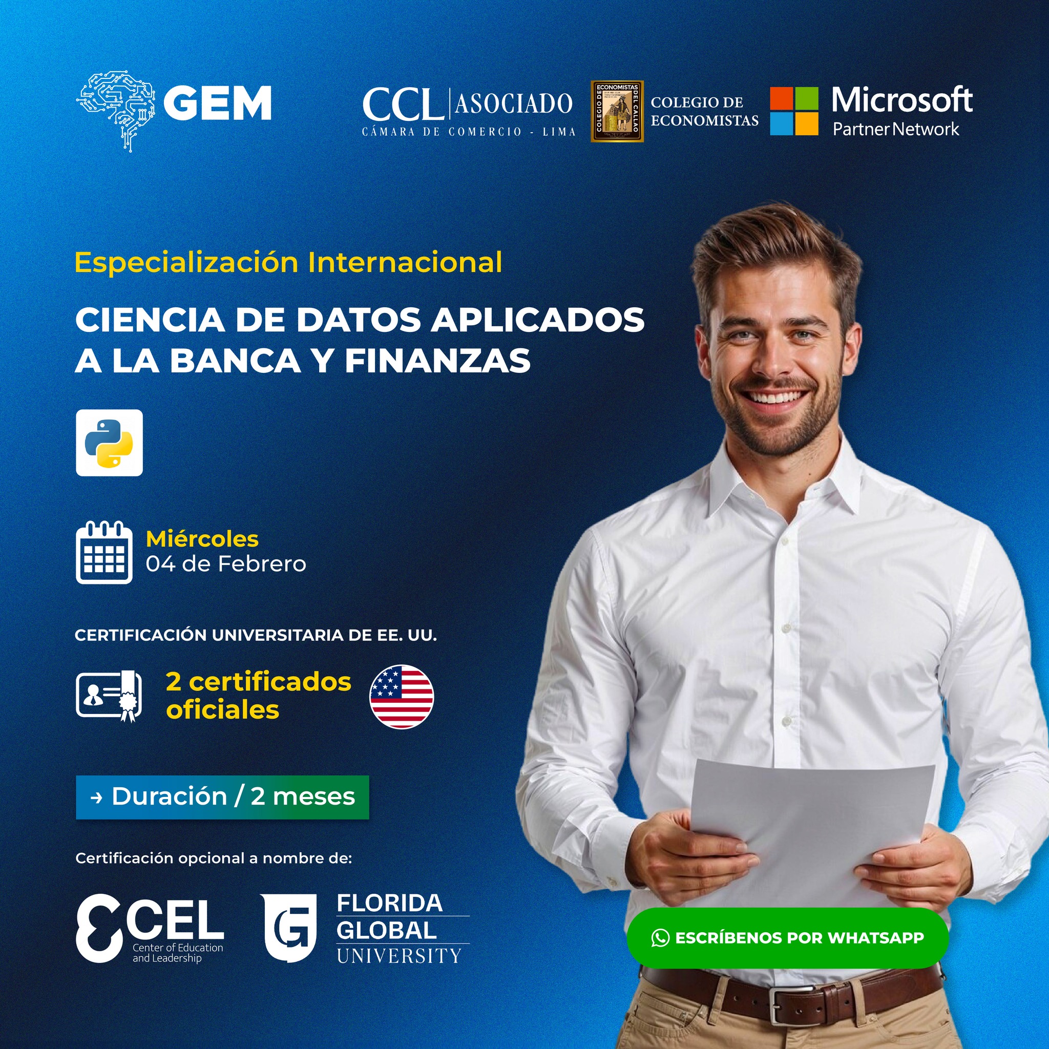 ESPECIALIZACIÓN INTERNACIONAL EN CIENCIA DE DATOS APLICADOS A LA BANCA Y FINANZAS