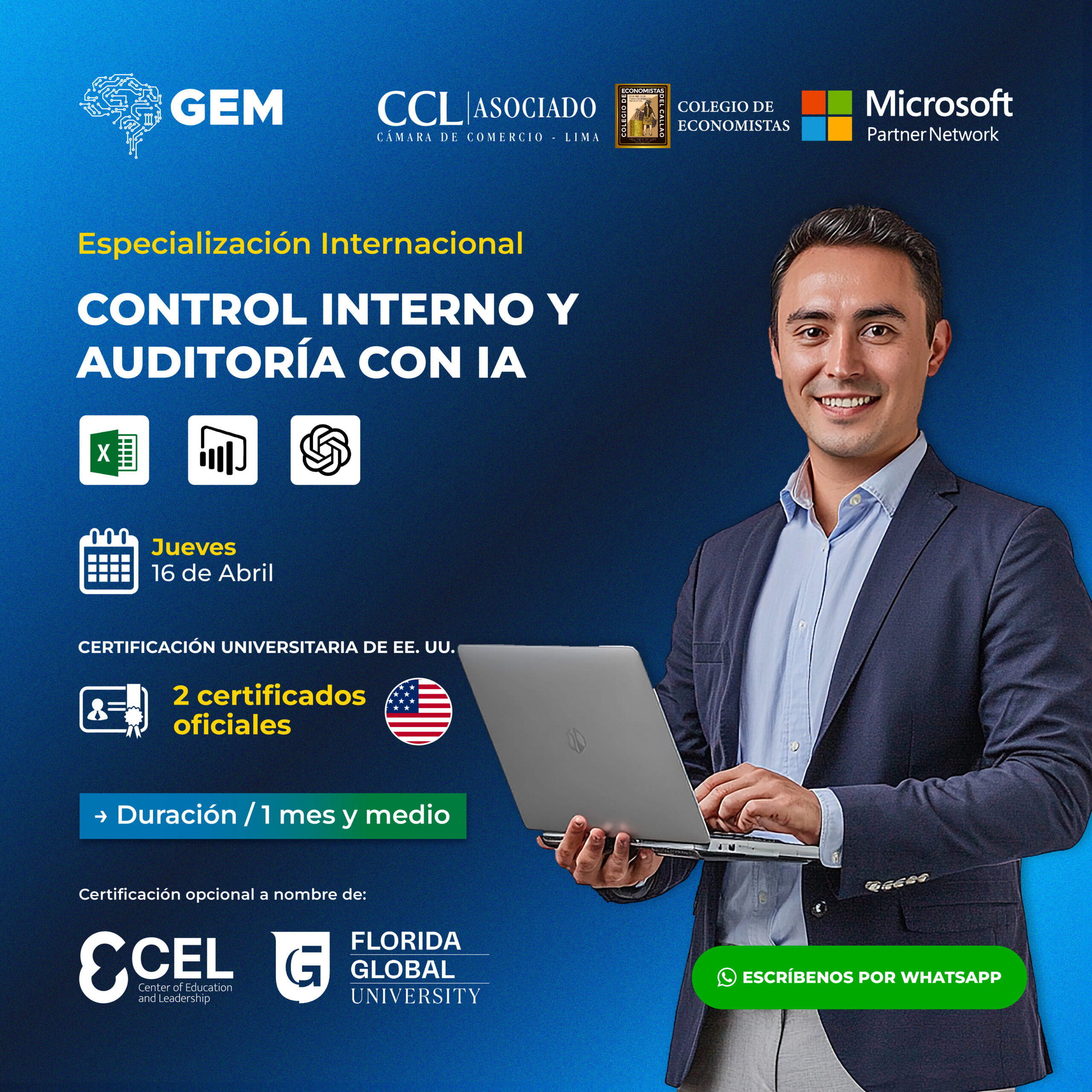 ESPECIALIZACIÓN INTERNACIONAL EN CONTROL INTERNO Y AUDITORÍA CON IA
