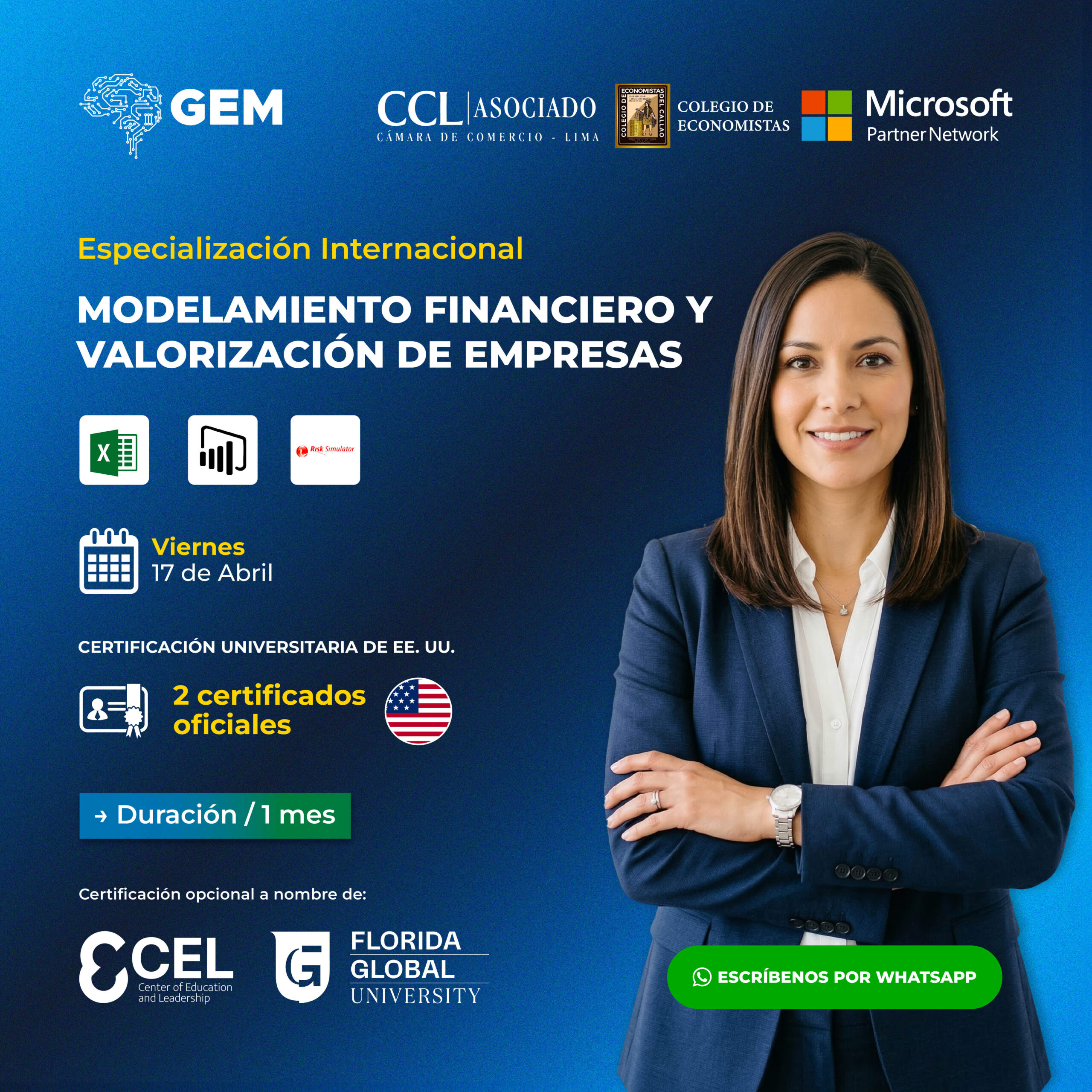 ESPECIALIZACIÓN INTERNACIONAL EN MODELAMIENTO FINANCIERO Y VALORIZACIÓN DE EMPRESAS