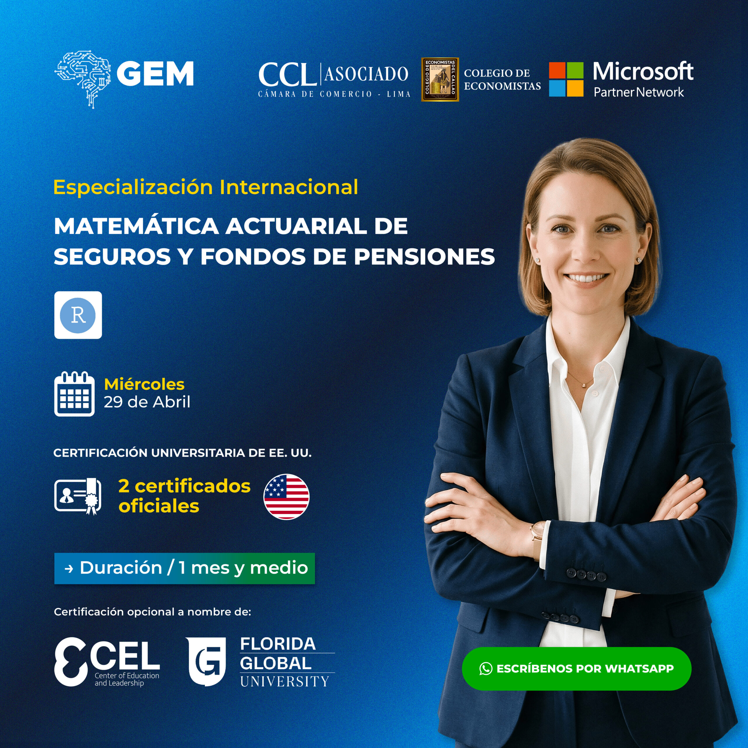ESPECIALIZACIÓN INTERNACIONAL EN MATEMÁTICA ACTUARIAL DE SEGUROS Y FONDOS DE PENSIONES