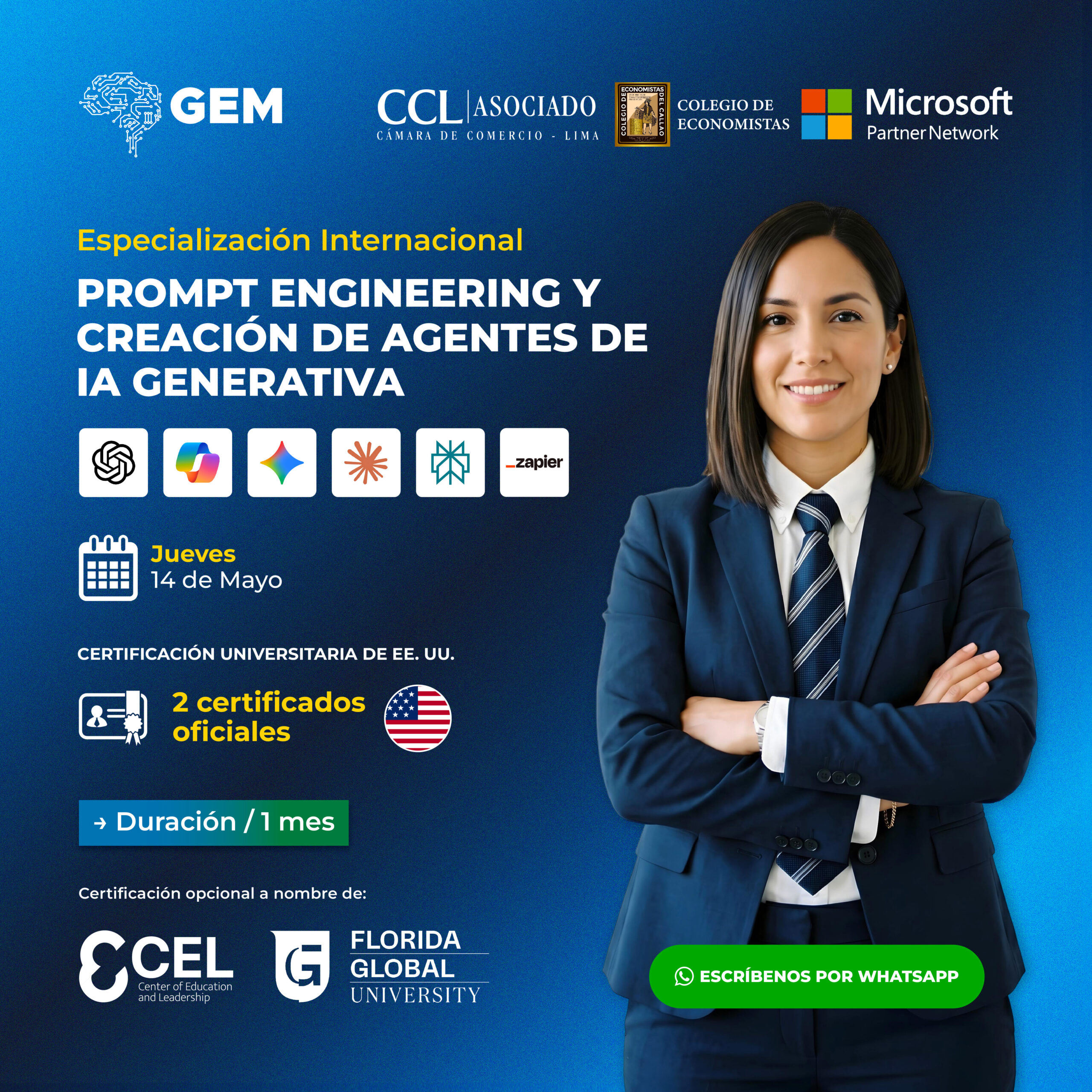 ESPECIALIZACIÓN INTERNACIONAL EN PROMPT ENGINEERING Y CREACIÓN DE AGENTES DE IA GENERATIVA