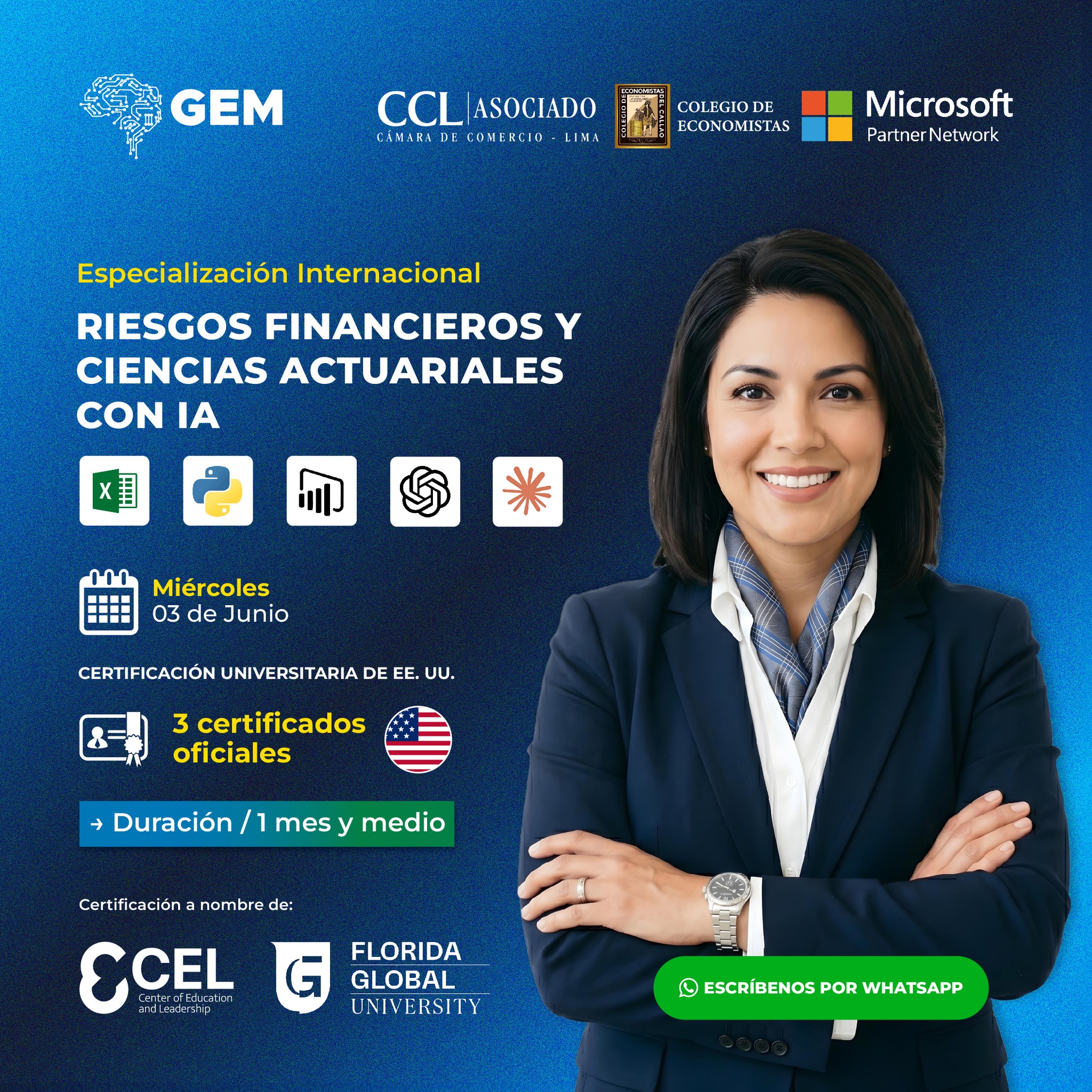 ESPECIALIZACIÓN INTERNACIONAL EN RIESGOS FINANCIEROS Y CIENCIAS ACTUARIALES CON IA