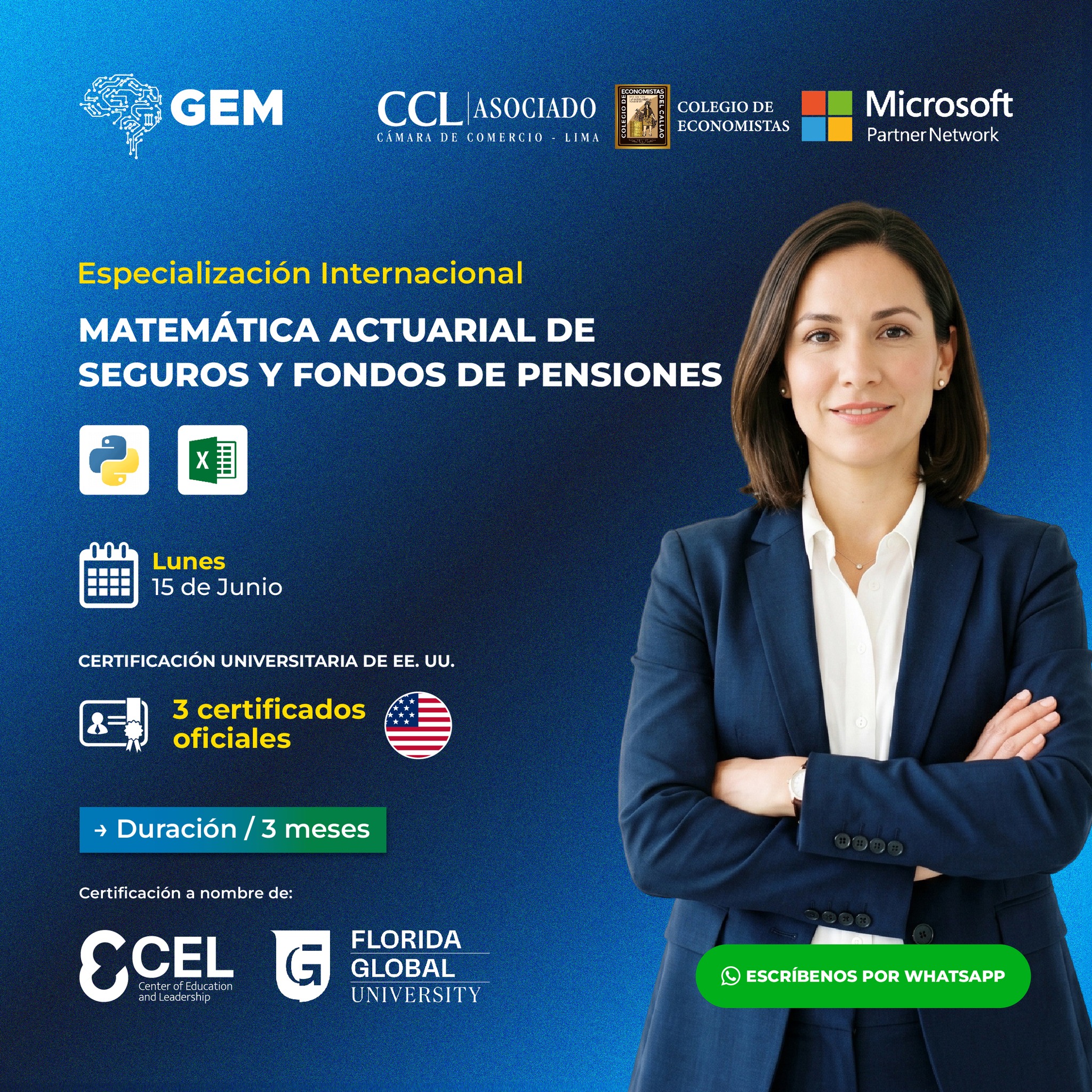 ESPECIALIZACIÓN INTERNACIONAL EN MATEMÁTICA ACTUARIAL DE SEGUROS Y FONDOS DE PENSIONES