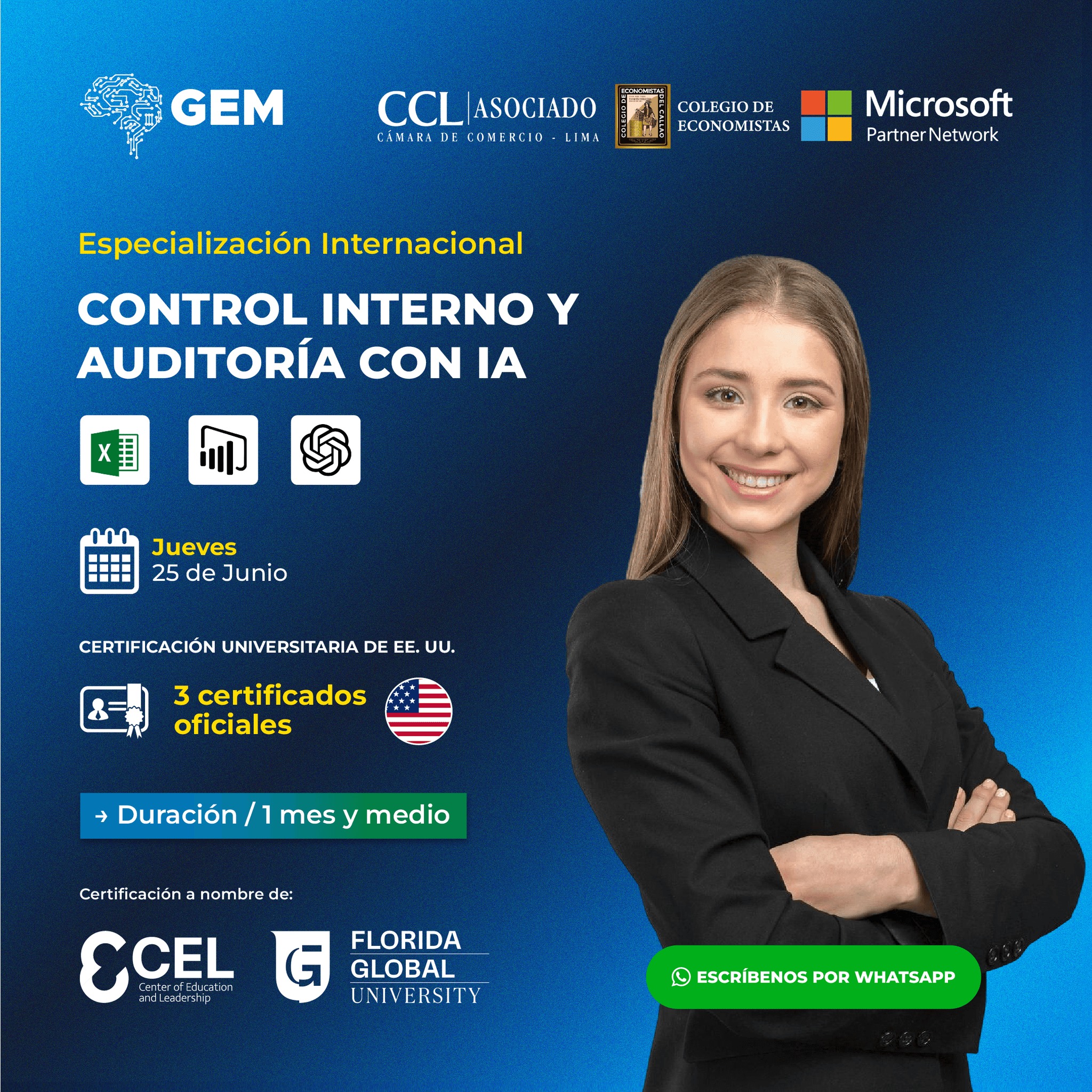 ESPECIALIZACIÓN INTERNACIONAL EN CONTROL INTERNO Y AUDITORÍA CON IA