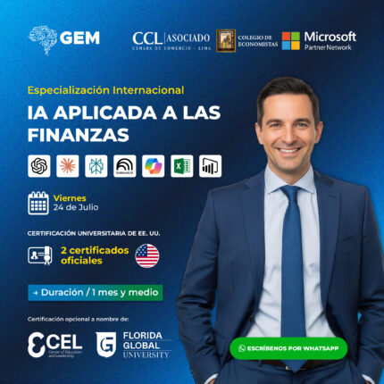 ESPECIALIZACIÓN INTERNACIONAL EN IA APLICADA A LAS FINANZAS