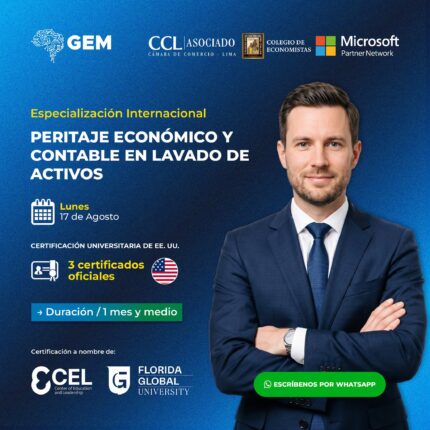 ESPECIALIZACIÓN INTERNACIONAL EN PERITAJE ECONÓMICO Y CONTABLE EN LAVADO DE ACTIVOS