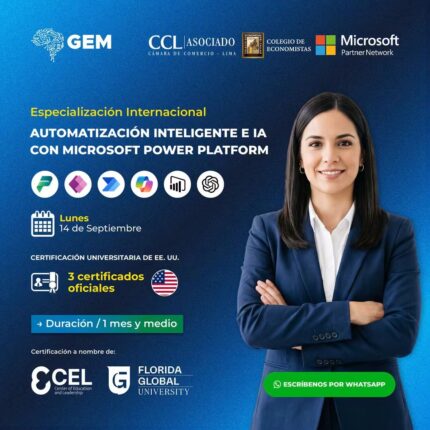 ESPECIALIZACIÓN INTERNACIONAL EN AUTOMATIZACIÓN INTELIGENTE E IA CON MICROSOFT POWER PLATFORM