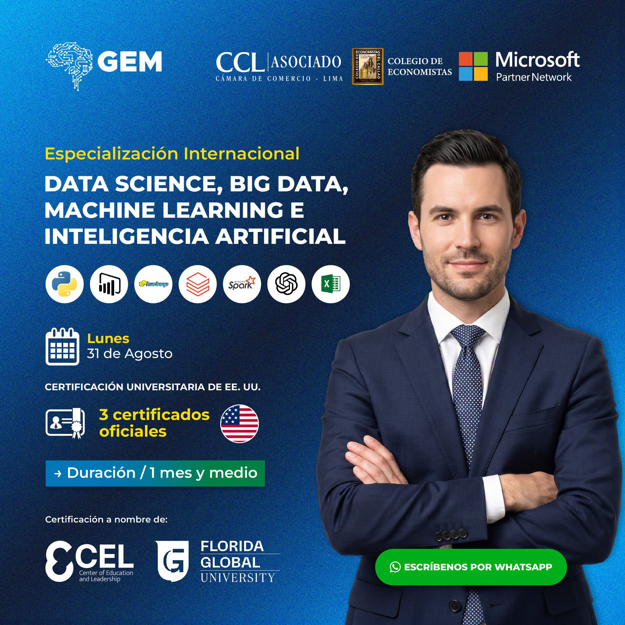 ESPECIALIZACIÓN INTERNACIONAL EN DATA SCIENCE, BIG DATA, MACHINE LEARNING E INTELIGENCIA ARTIFICIAL