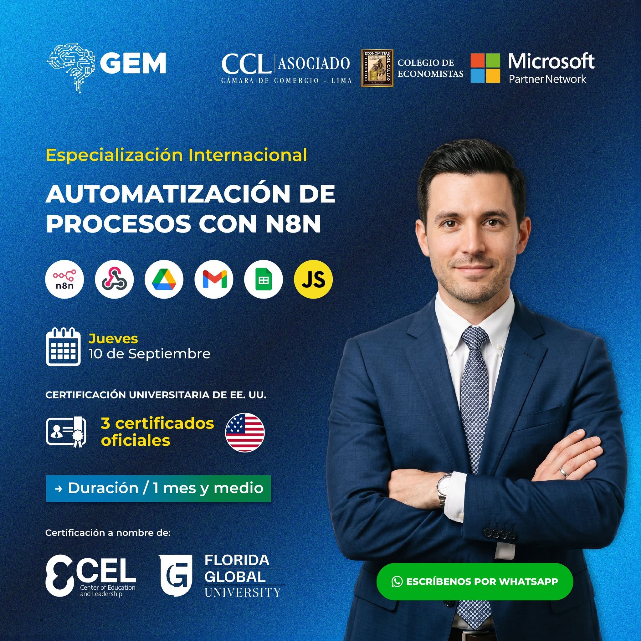 ESPECIALIZACIÓN INTERNACIONAL EN AUTOMATIZACIÓN DE PROCESOS CON N8N