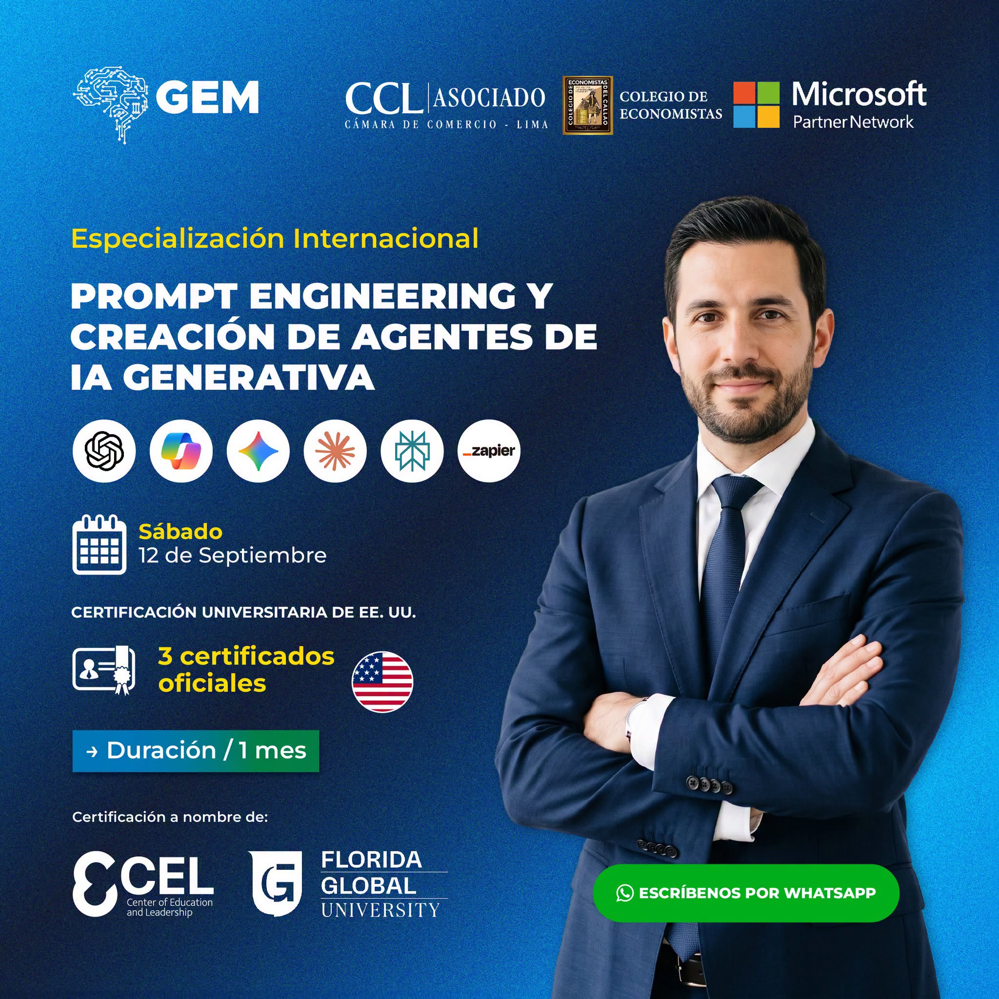 ESPECIALIZACIÓN INTERNACIONAL EN PROMPT ENGINEERING Y CREACIÓN DE AGENTES DE IA GENERATIVA