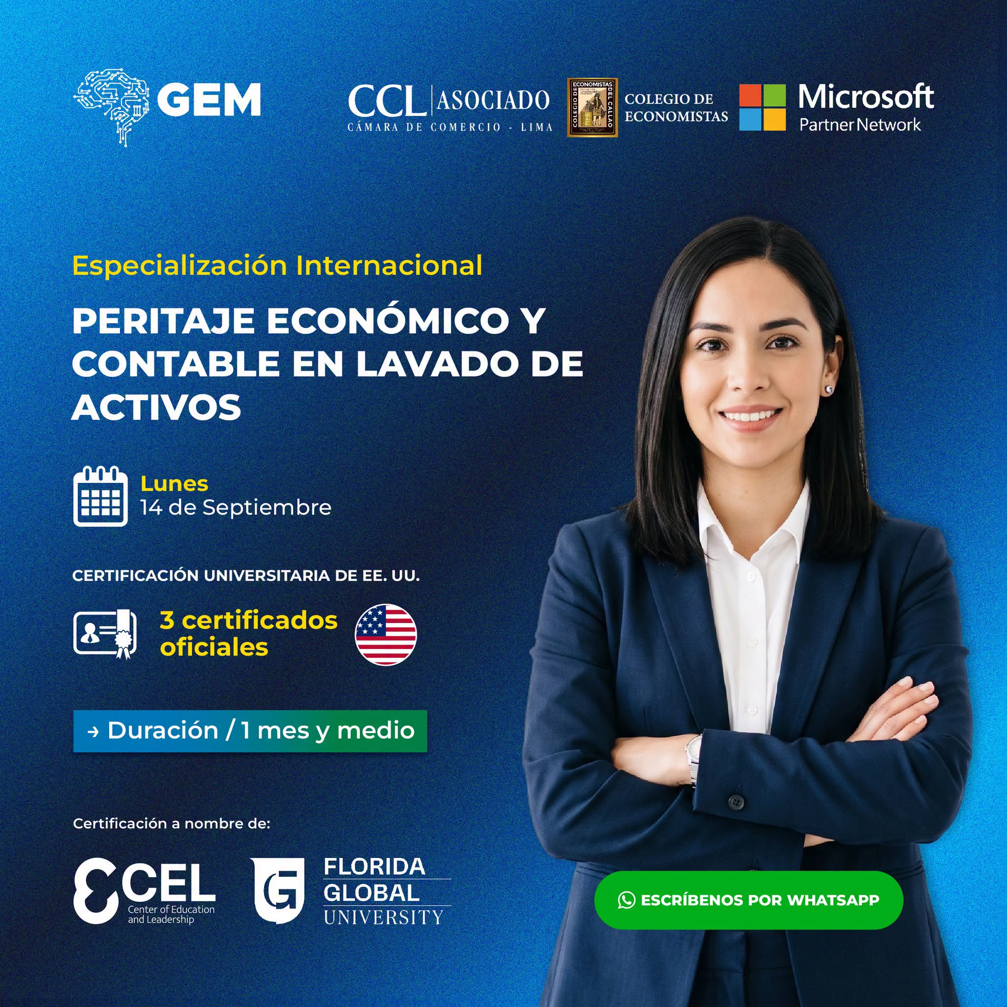 ESPECIALIZACIÓN INTERNACIONAL EN PERITAJE ECONÓMICO Y CONTABLE EN LAVADO DE ACTIVOS