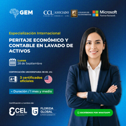 ESPECIALIZACIÓN INTERNACIONAL EN PERITAJE ECONÓMICO Y CONTABLE EN LAVADO DE ACTIVOS
