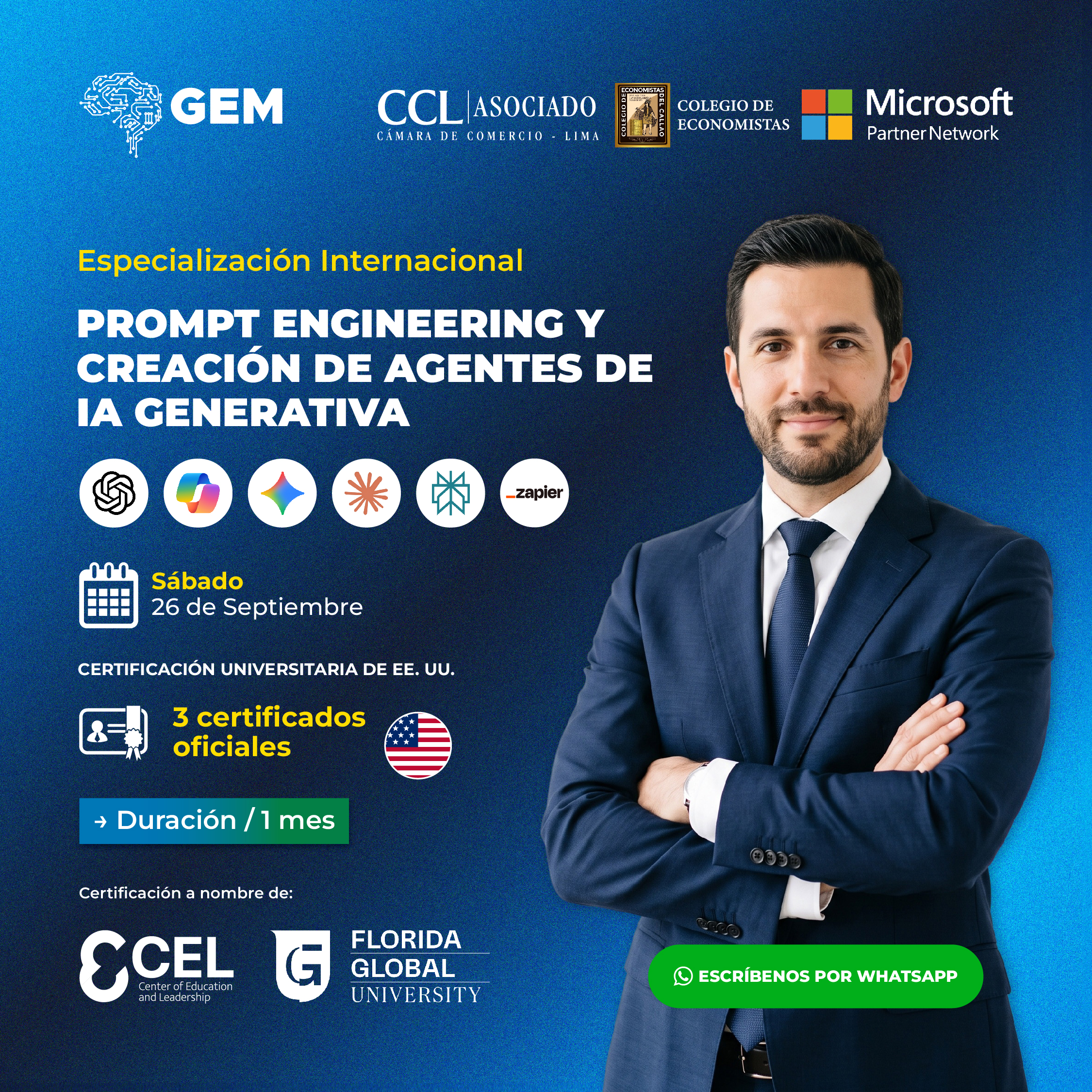 ESPECIALIZACIÓN INTERNACIONAL EN PROMPT ENGINEERING Y CREACIÓN DE AGENTES DE IA GENERATIVA