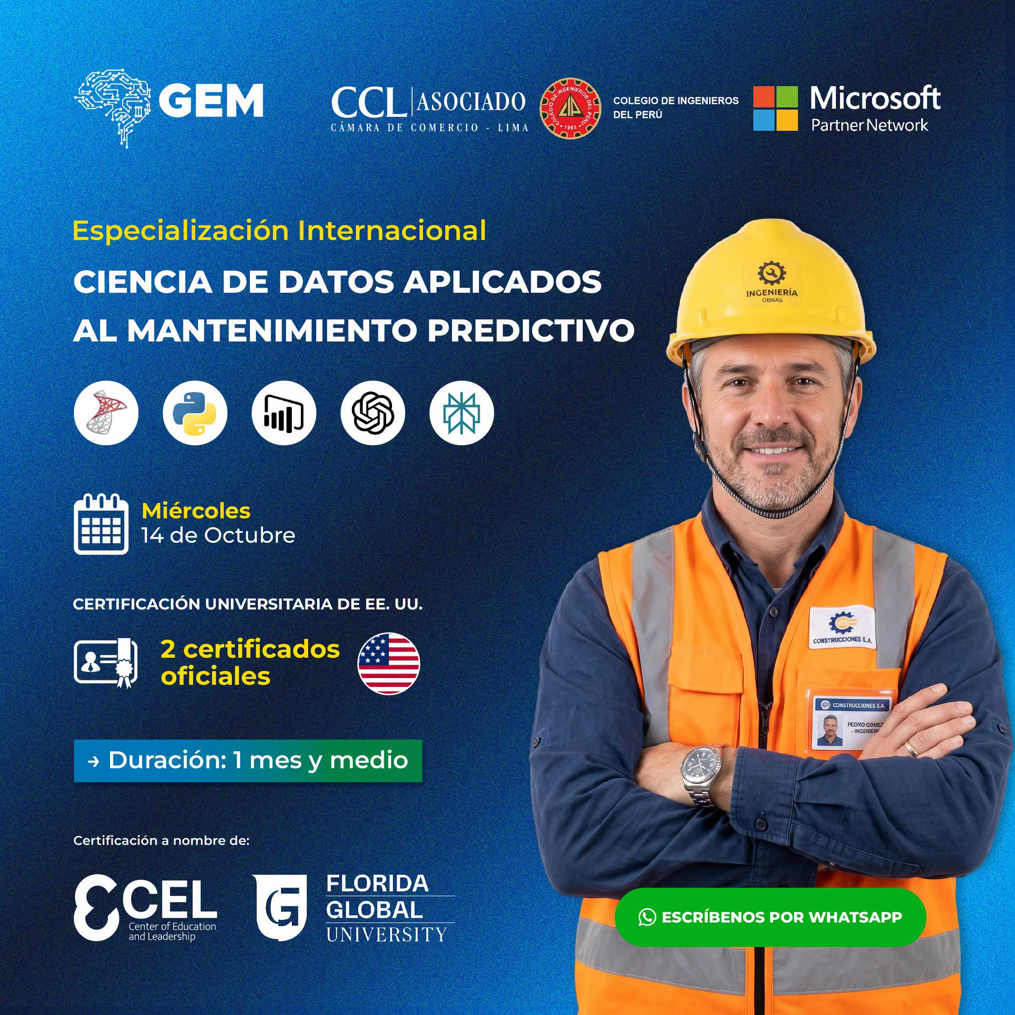 ESPECIALIZACIÓN INTERNACIONAL EN CIENCIA DE DATOS APLICADOS AL MANTENIMIENTO PREDICTIVO