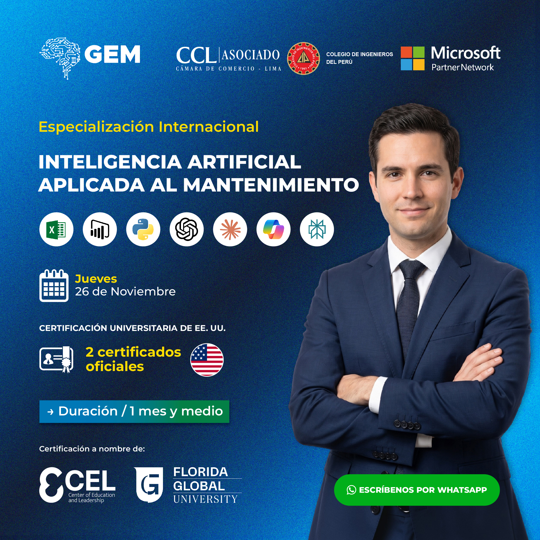 ESPECIALIZACIÓN INTERNACIONAL EN INTELIGENCIA ARTIFICIAL APLICADA AL MANTENIMIENTO