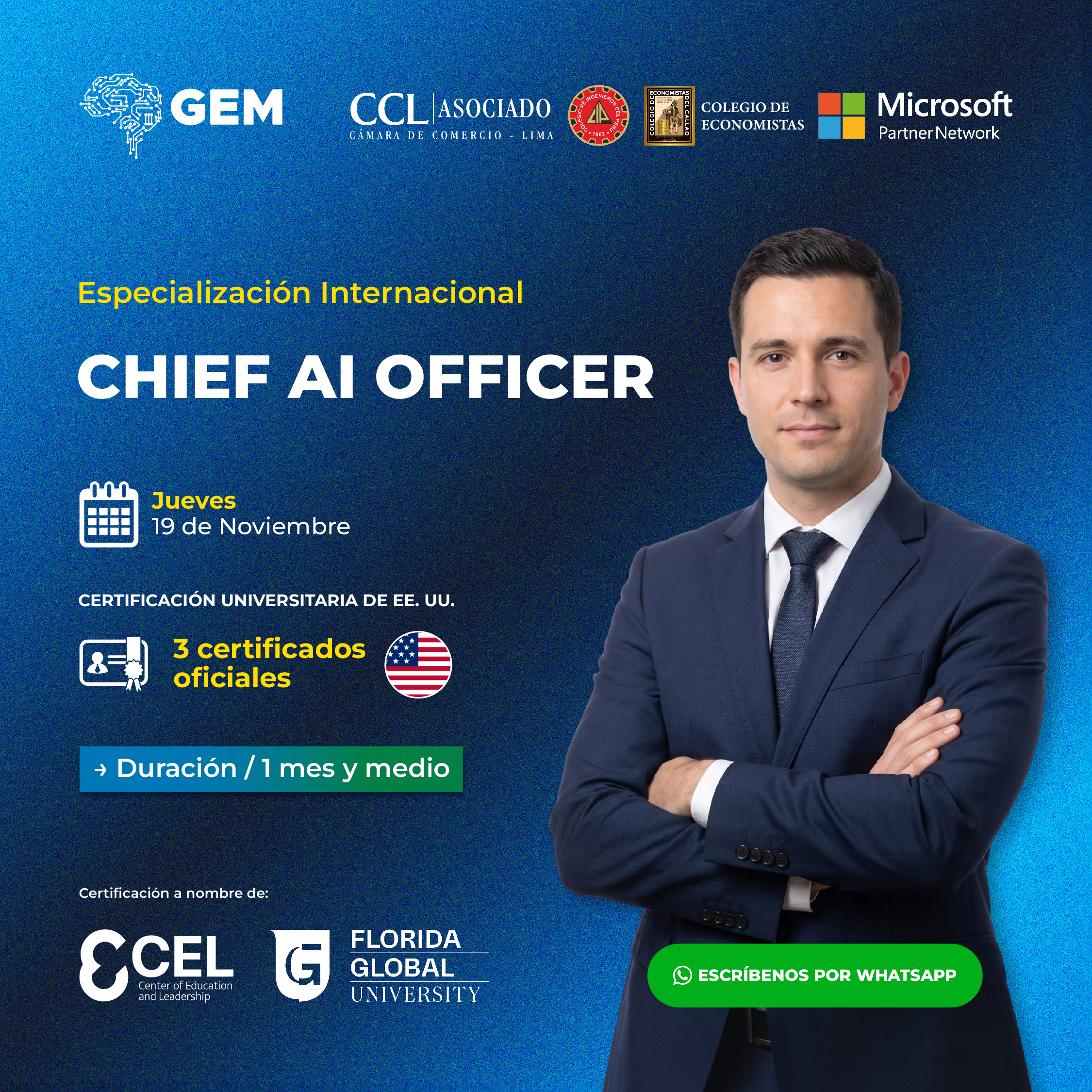 ESPECIALIZACIÓN INTERNACIONAL EN CHIEF AI OFFICER