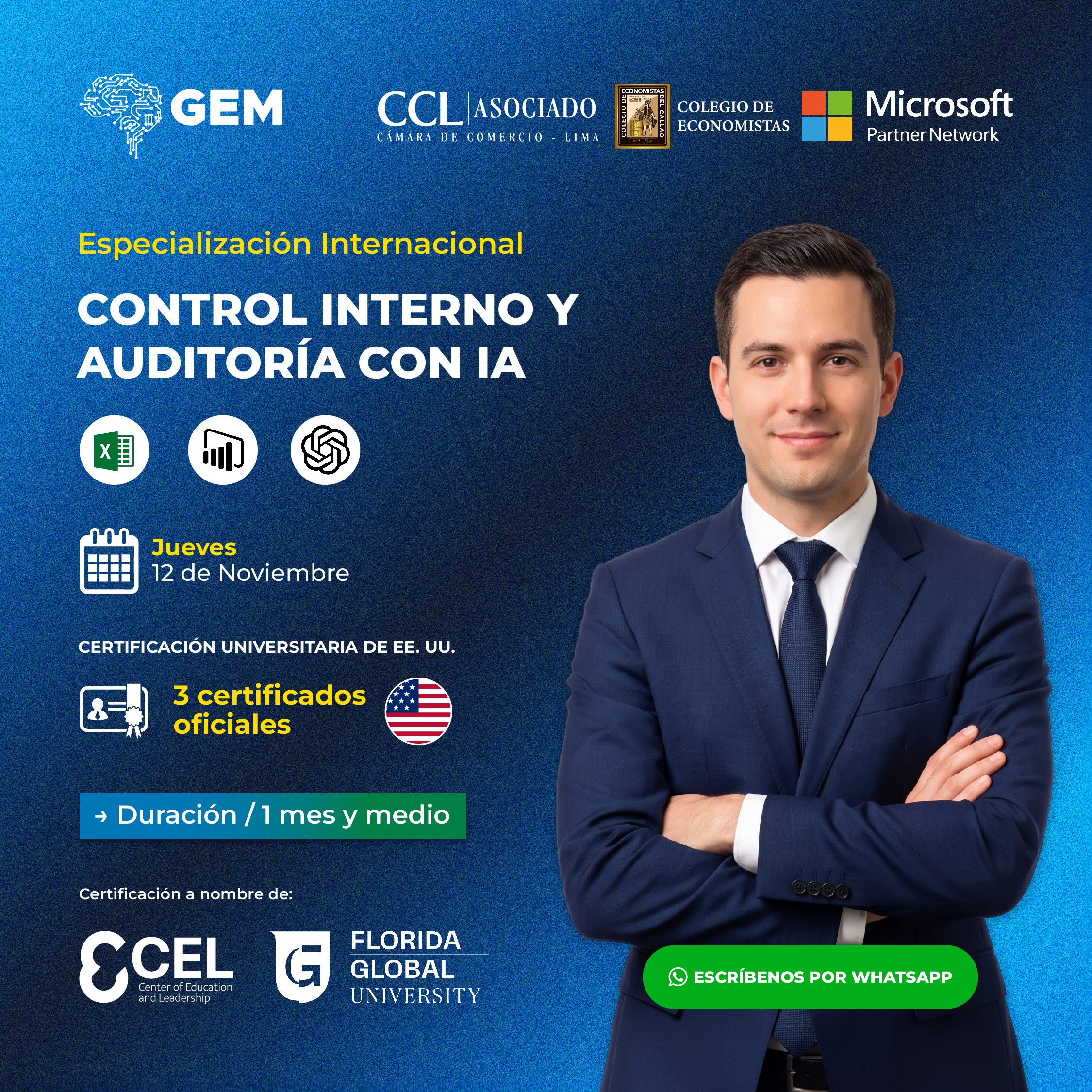 ESPECIALIZACIÓN INTERNACIONAL EN CONTROL INTERNO Y AUDITORÍA CON IA