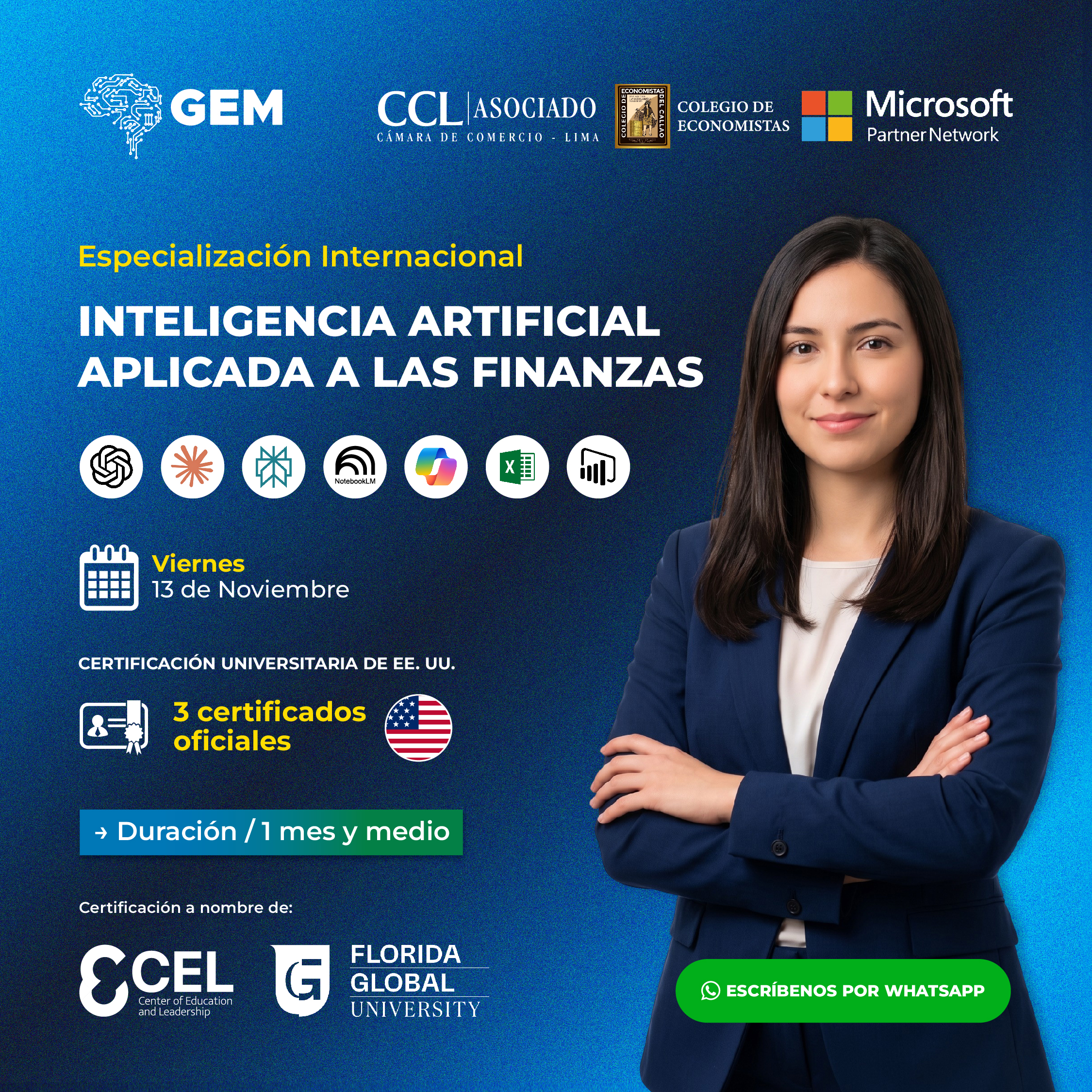 ESPECIALIZACIÓN INTERNACIONAL EN IA APLICADA A LAS FINANZAS
