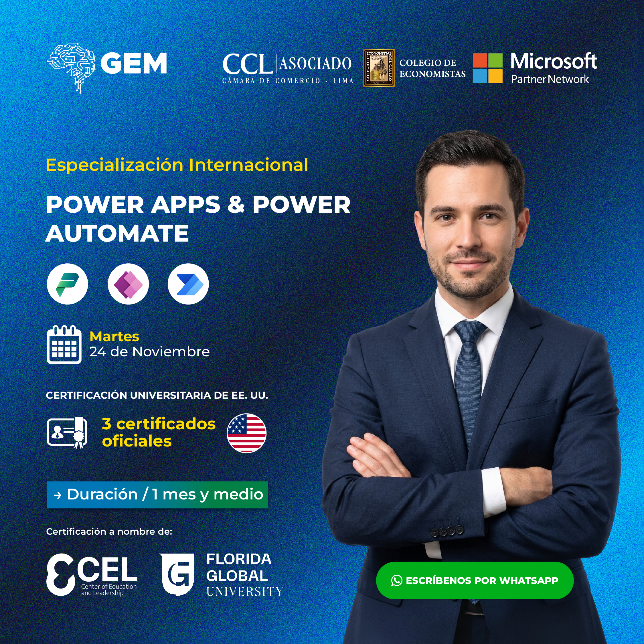 ESPECIALIZACIÓN INTERNACIONAL EN POWER APPS & POWER AUTOMATE