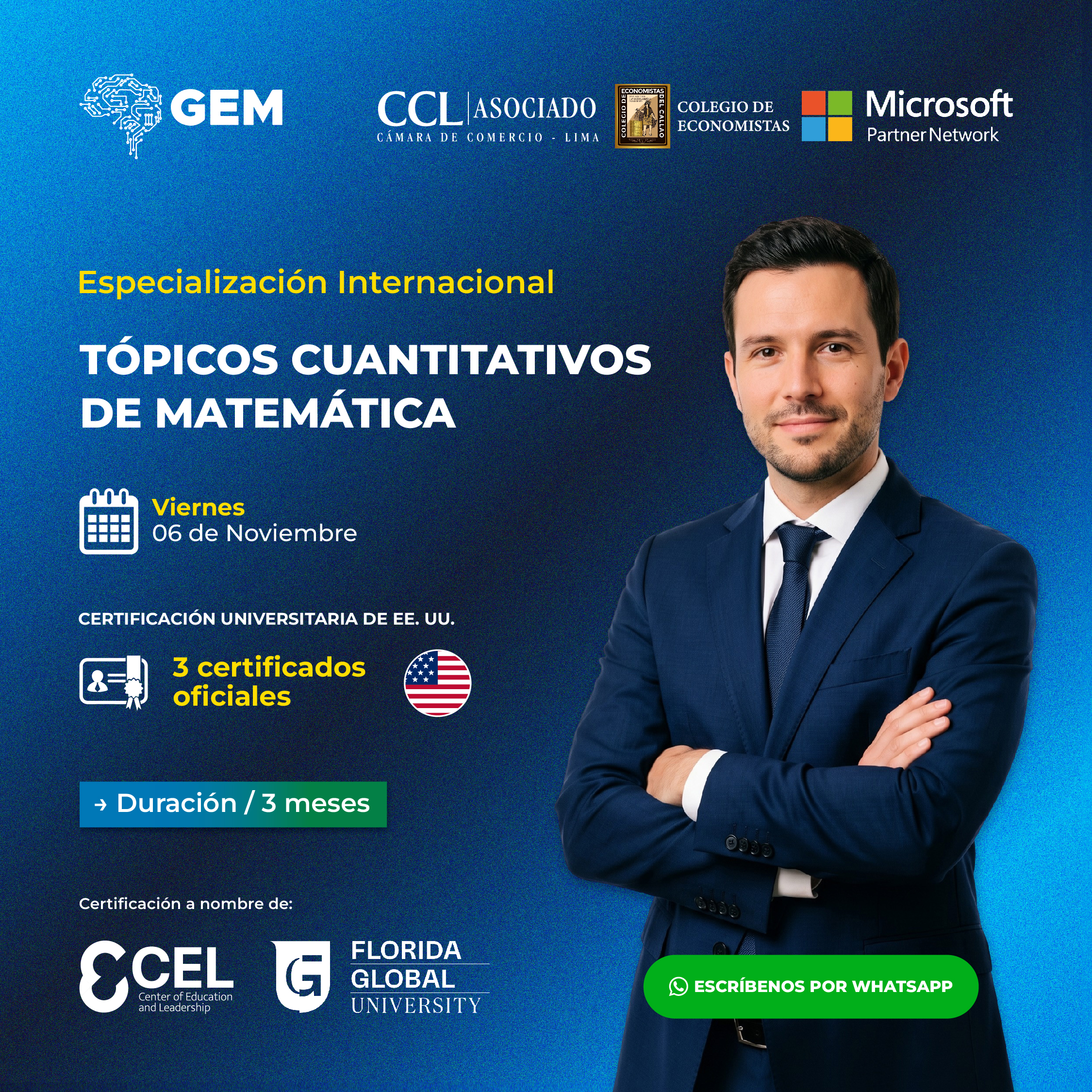 ESPECIALIZACIÓN INTERNACIONAL EN TÓPICOS CUANTITATIVOS DE MATEMÁTICAS